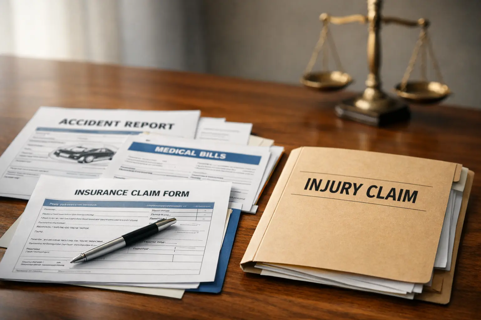 personal injury claim documents and case file for no win no fee lawyer Atlanta