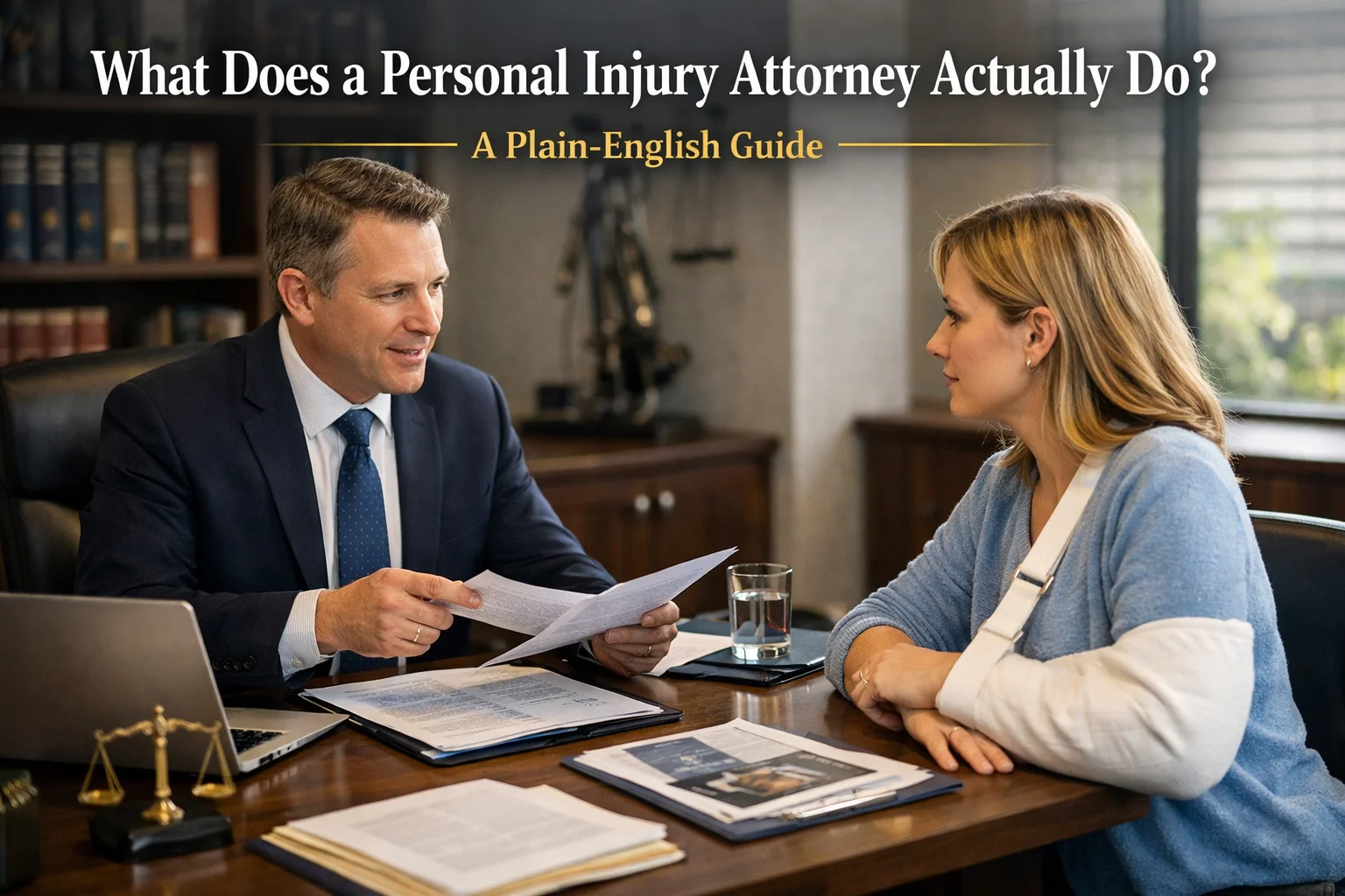 personal injury lawyer consultation with injured client in atlanta
