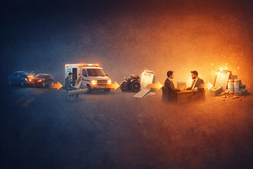 car accident to settlement process medical treatment evidence insurance negotiation georgia