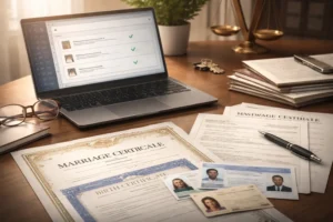 Documents required to file a wrongful death claim in Georgia including marriage certificate birth certificate and legal paperwork